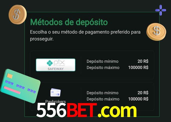 O cassino 556bet.com oferece uma grande variedade de métodos de pagamento